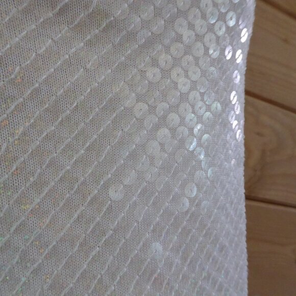 LA BREA Off White Knit Sequin Cami Sleeveless Stretchy Top S EUC - Picture 5 of 9